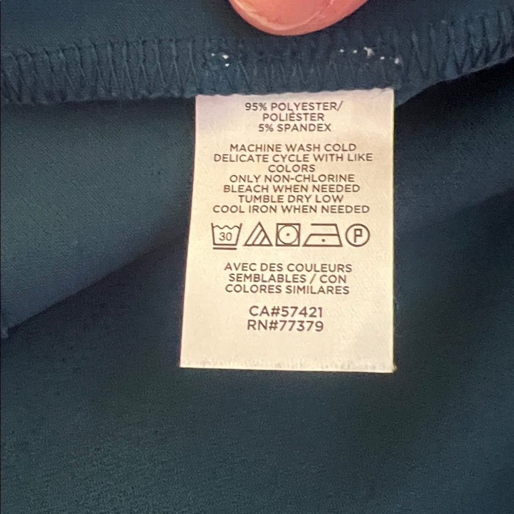 NWOT Ann Taylor Teal Square Neck Blouse - Picture 4 of 4